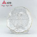 ATO Glass Plate With Gold Rim Glass Plates